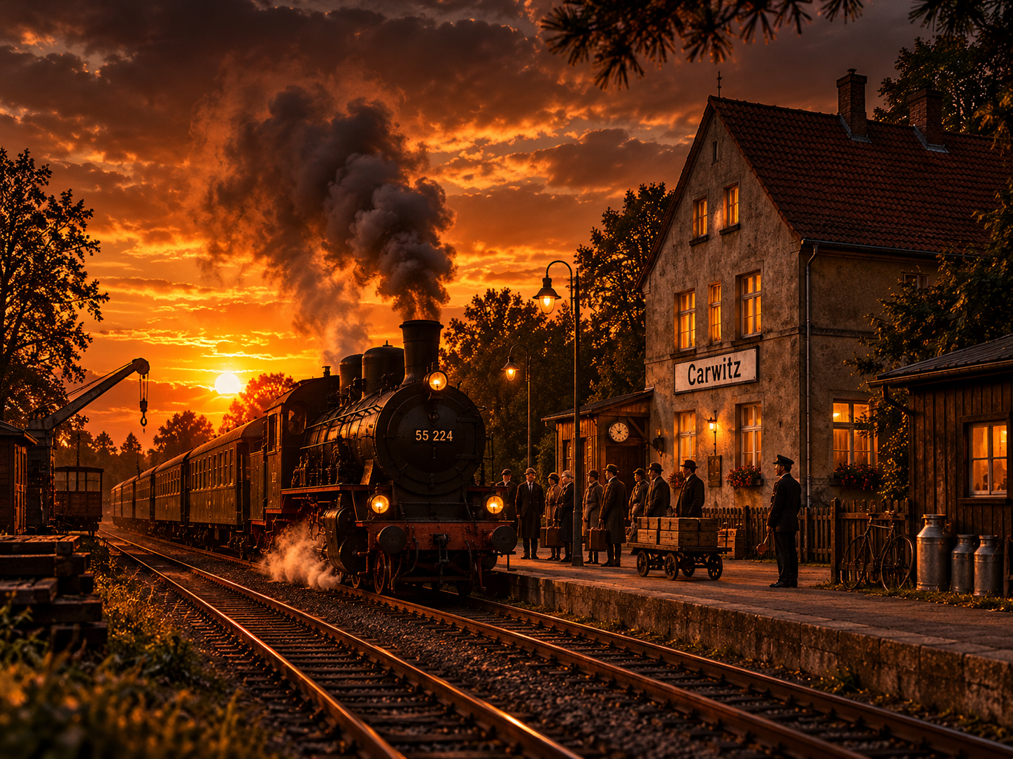 Bahnhof Karwitz zur Zeit der Streckeneröffnung 1924