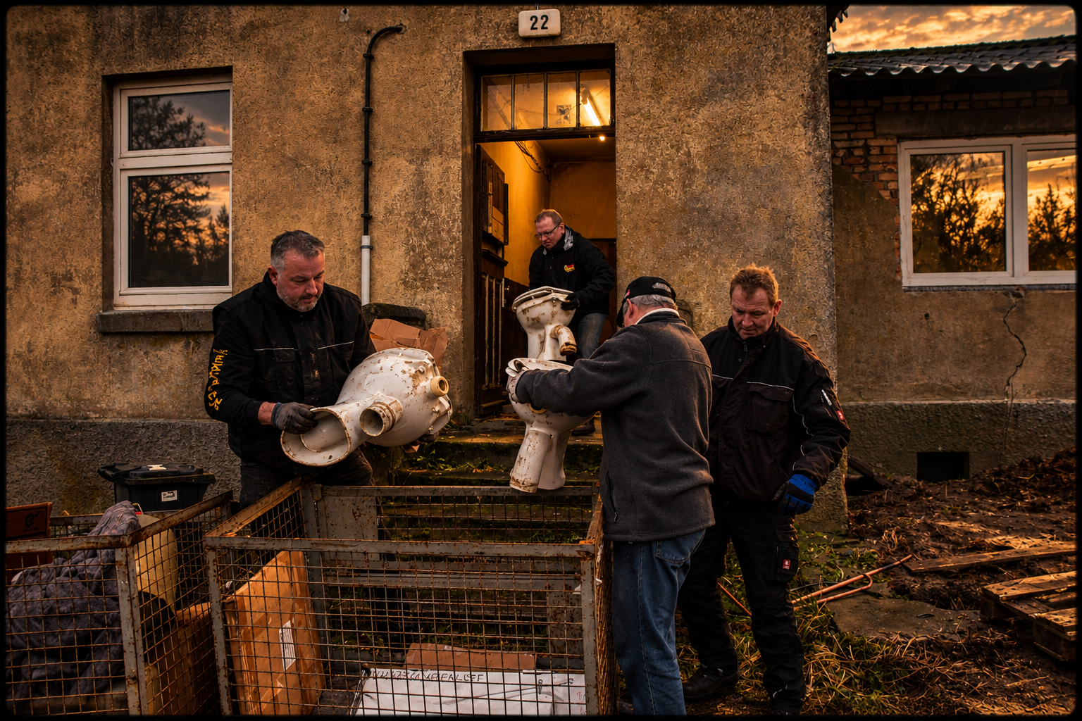 Beginn des Umbaus am Karwitzer Bahnhof 2014